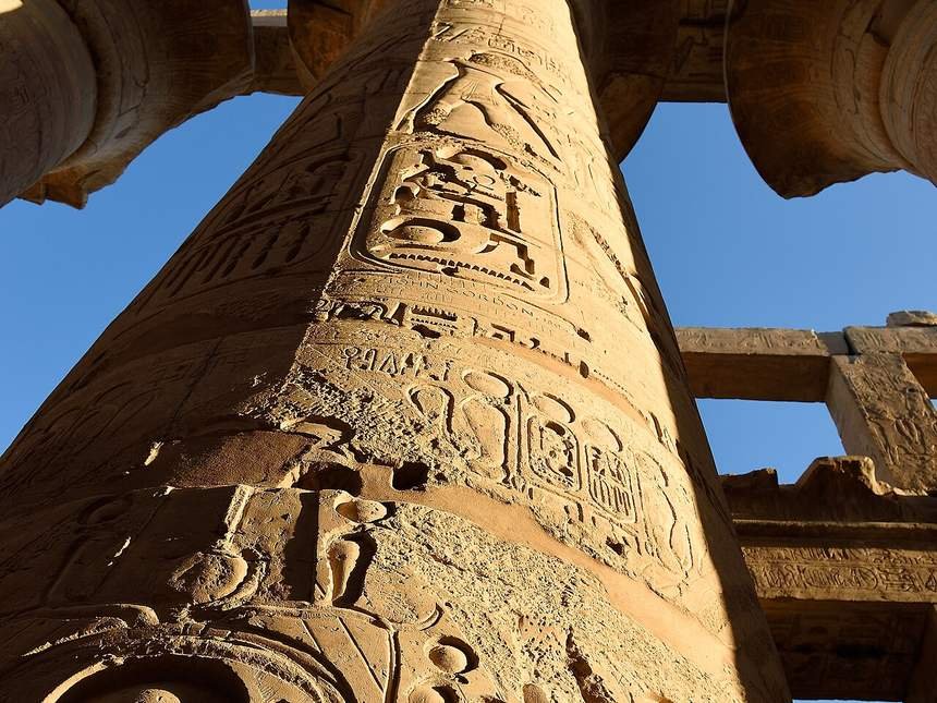 Karnak temple columns, Luxor