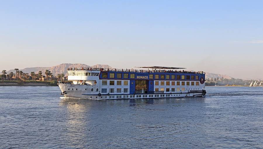 Nile cruise ship between Luxor and Aswan