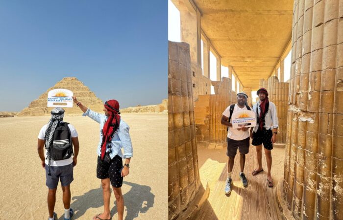 a wonderful shot of two of our visiting friends during one of our visits to saqqara