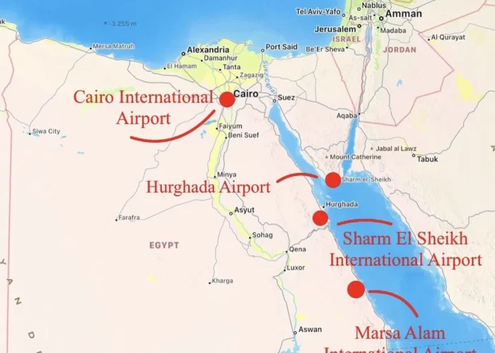 Airports in Egypt :The list of 26 Most Famous Airports in Egypt| map